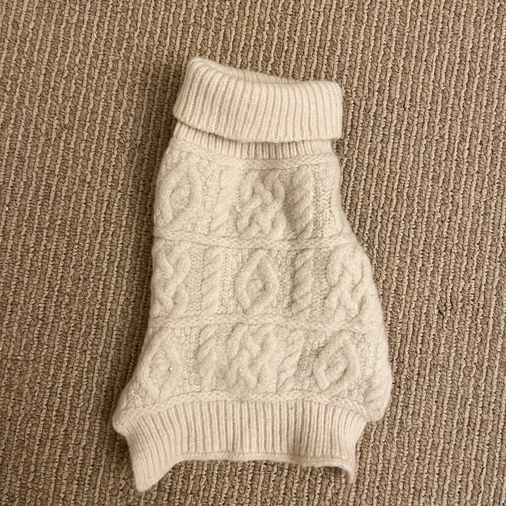 Aran Crafts Wool Fishermen’s sweater for small cat/dog